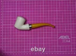 Block Meerschaum Smooth Silver Band Pipe