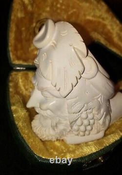 Block Meerschaum Tobacco Smoking Pipe, Hand carved And Signed I. Beckler