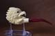 Bold Eagle Figure Pipe Glass Eyes Handmade Block Meerschaum-new W Case#1419