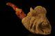 Buffalo Hand Carved Block Meerschaum Pipe By I. Baglan With Case 11731