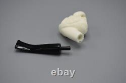 Buffalo figure Pipe Block Meerschaum-NEW Handmade With Case#124