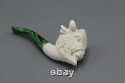 Buffalo figure Pipe By Cevher Block Meerschaum-NEW Handmade With Case#1860