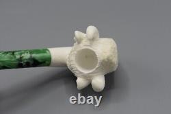 Buffalo figure Pipe By Cevher Block Meerschaum-NEW Handmade With Case#1860