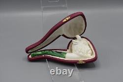 Buffalo figure Pipe By Cevher Block Meerschaum-NEW Handmade With Case#1860