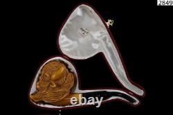 Buffalo figure Pipe By Kenan Block Meerschaum-NEW Handmade With Case#1267