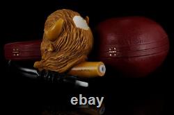 Buffalo figure Pipe By Kenan Block Meerschaum-NEW Handmade With Case#1267