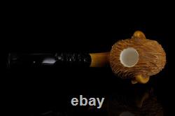Buffalo figure Pipe By Kenan Block Meerschaum-NEW Handmade With Case#1267