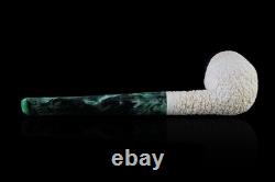 Bulldog Block Meerschaum Pipe hand carved smoking tobacco with case MD-1