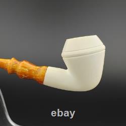 Bulldog Classic Smooth Block Meerschaum Pipe, With Case, Unique Meerschaum Pipes