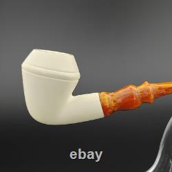 Bulldog Classic Smooth Block Meerschaum Pipe, With Case, Unique Meerschaum Pipes