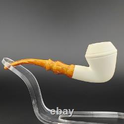 Bulldog Classic Smooth Block Meerschaum Pipe, With Case, Unique Meerschaum Pipes
