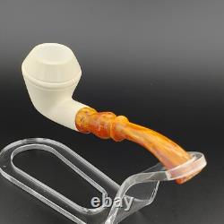 Bulldog Classic Smooth Block Meerschaum Pipe, With Case, Unique Meerschaum Pipes