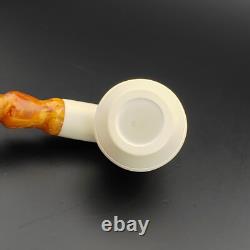 Bulldog Classic Smooth Block Meerschaum Pipe, With Case, Unique Meerschaum Pipes