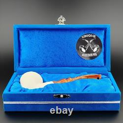 Bulldog Classic Smooth Block Meerschaum Pipe, With Case, Unique Meerschaum Pipes
