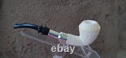 Bulldog Handmade Block Meerschaum Silvery Army Pipe