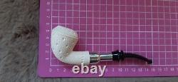 Bulldog Handmade Block Meerschaum Silvery Army Pipe