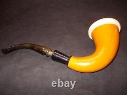 CALABASH PIPE BLOCK MEERSCHAUM BOWL GOURD BODY REMOVABLE BOWL WithSTAND -CALA23