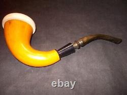 CALABASH PIPE BLOCK MEERSCHAUM BOWL GOURD BODY REMOVABLE BOWL WithSTAND -CALA23