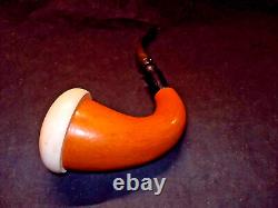 CALABASH PIPE BLOCK MEERSCHAUM BOWL GOURD BODY REMOVABLE BOWL WithSTAND -CALA23