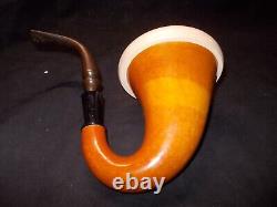 CALABASH PIPE BLOCK MEERSCHAUM BOWL GOURD BODY REMOVABLE BOWL WithSTAND -CALA24