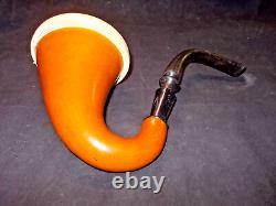 CALABASH PIPE BLOCK MEERSCHAUM BOWL GOURD BODY REMOVABLE BOWL WithSTAND -CALA25