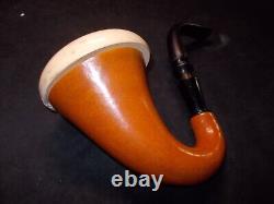 CALABASH PIPE BLOCK MEERSCHAUM BOWL GOURD BODY REMOVABLE BOWL WithSTAND -CALA25