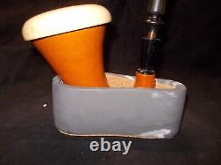 CALABASH PIPE BLOCK MEERSCHAUM BOWL GOURD BODY REMOVABLE BOWL WithSTAND -CALA25