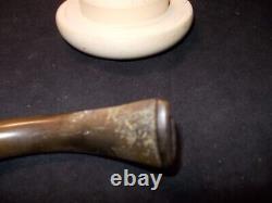 CALABASH PIPE BLOCK MEERSCHAUM BOWLCARVED GOURD BODY WithSTAND -CALA26