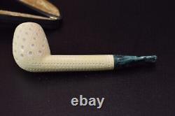CANADIAN PIPE BLOCK MEERSCHAUM-NEW-HAND CARVED tamper+stand#1133 W Case