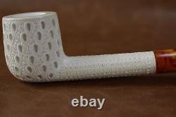 CANADIAN PIPE BLOCK MEERSCHAUM-NEW-HAND CARVED tamper+stand#284 W Case