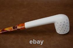CANADIAN PIPE BLOCK MEERSCHAUM-NEW-HAND CARVED tamper+stand#288 W Case