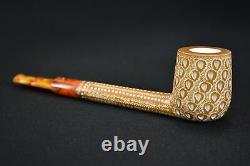 CANADIAN PIPE BLOCK MEERSCHAUM-NEW-HAND CARVED tamper+stand#407 W Case