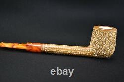 CANADIAN PIPE BLOCK MEERSCHAUM-NEW-HAND CARVED tamper+stand#407 W Case
