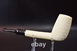 CANADIAN PIPE BLOCK MEERSCHAUM-NEW-HAND CARVED tamper+stand#471 W Case