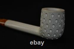 CANADIAN PIPE BLOCK MEERSCHAUM-NEW-HAND CARVED tamper+stand#512 W Case