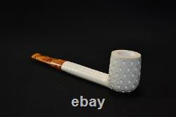 CANADIAN PIPE BLOCK MEERSCHAUM-NEW-HAND CARVED tamper+stand#512 W Case