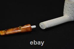 CANADIAN PIPE BLOCK MEERSCHAUM-NEW-HAND CARVED tamper+stand#512 W Case