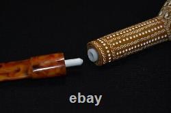 CANADIAN PIPE BLOCK MEERSCHAUM-NEW-HAND CARVED tamper+stand#513W Case