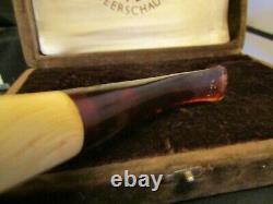 CAO Block Meerschaum LION pipe Hand Made in Turkey With Case Stock # MB14
