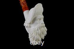 CAVALIER Figure Pipe By Erdogan EGE block Meerschaum New Handmade W Case#1404