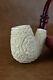 Cumhur Ornate Pipe Block Meerschaum-new-hand Carved W Case&tamper#224