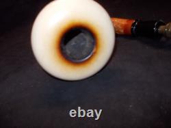 Calabash Pipe Block Meerschaum Bowl Carved Gourd Body -cala26
