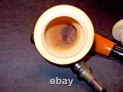 Calabash Pipe Block Meerschaum Bowl Gourd Body Removable Bowl -cala23