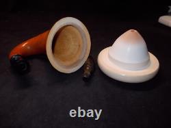 Calabash Pipe Block Meerschaum Bowl Gourd Body Removable Bowl -cala24