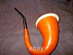 Calabash Pipe Block Meerschaum Bowl Gourd Large With Custom Stand -cala21