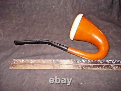 Calabash Pipe Block Meerschaum Bowl Gourd Large With Custom Stand -cala21