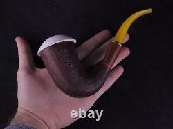 Calabash meerschaum pipe, block meerschaum cub, smoking meerschaum pipe