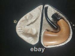 Calabash meerschaum pipe with fitted case, block meerschaum, smoking pipe