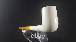 Canadian block meerschaum pipe, hand-carved pipe, smoking pipe