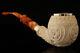 Carved Apple Block Meerschaum Pipe With Fitted Case 14422